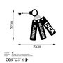 Wallity Idea Realization Planning - Accesorio de Pared de Metal Decorativo Negro